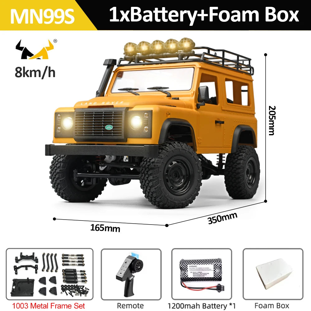 1/12 MN99s Rc Car MN Model 2.4G RTR Remote Control 4WD Off-road Climbing Crawler Defender Pickup Truck Toys for Children