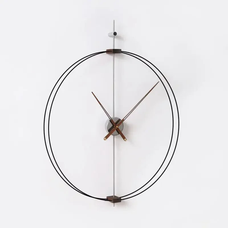 Spanische Wanduhr, minimalistische Uhr, Wohnzimmer, ästhetische Kunstuhren, Massivholzzeiger, große Wanduhr, stille Uhrwerkuhren