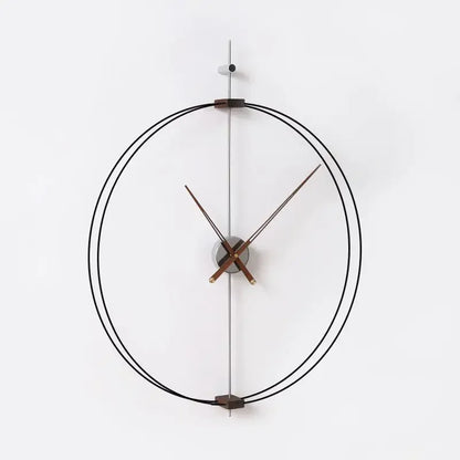 Spanische Wanduhr, minimalistische Uhr, Wohnzimmer, ästhetische Kunstuhren, Massivholzzeiger, große Wanduhr, stille Uhrwerkuhren
