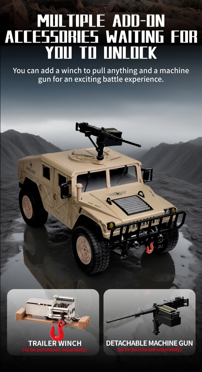 2.4G 1:14 RC Crawler 4WD Remote Control Car Simulation Military Model JJRC C8835 RC Car Offroad Climbing Vehicle Toys Gifts.