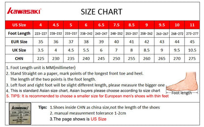 Kawasaki New Badminton Shoes Sneakers Mens Tennis Breathable Anti-Slippery Sport Shoes for Men Women K-065D.