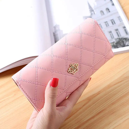 Fashion Zipper Wallets Womens Long Purses Handbags Coin Purse Cards Holder PU Leather Billfold Wallet.