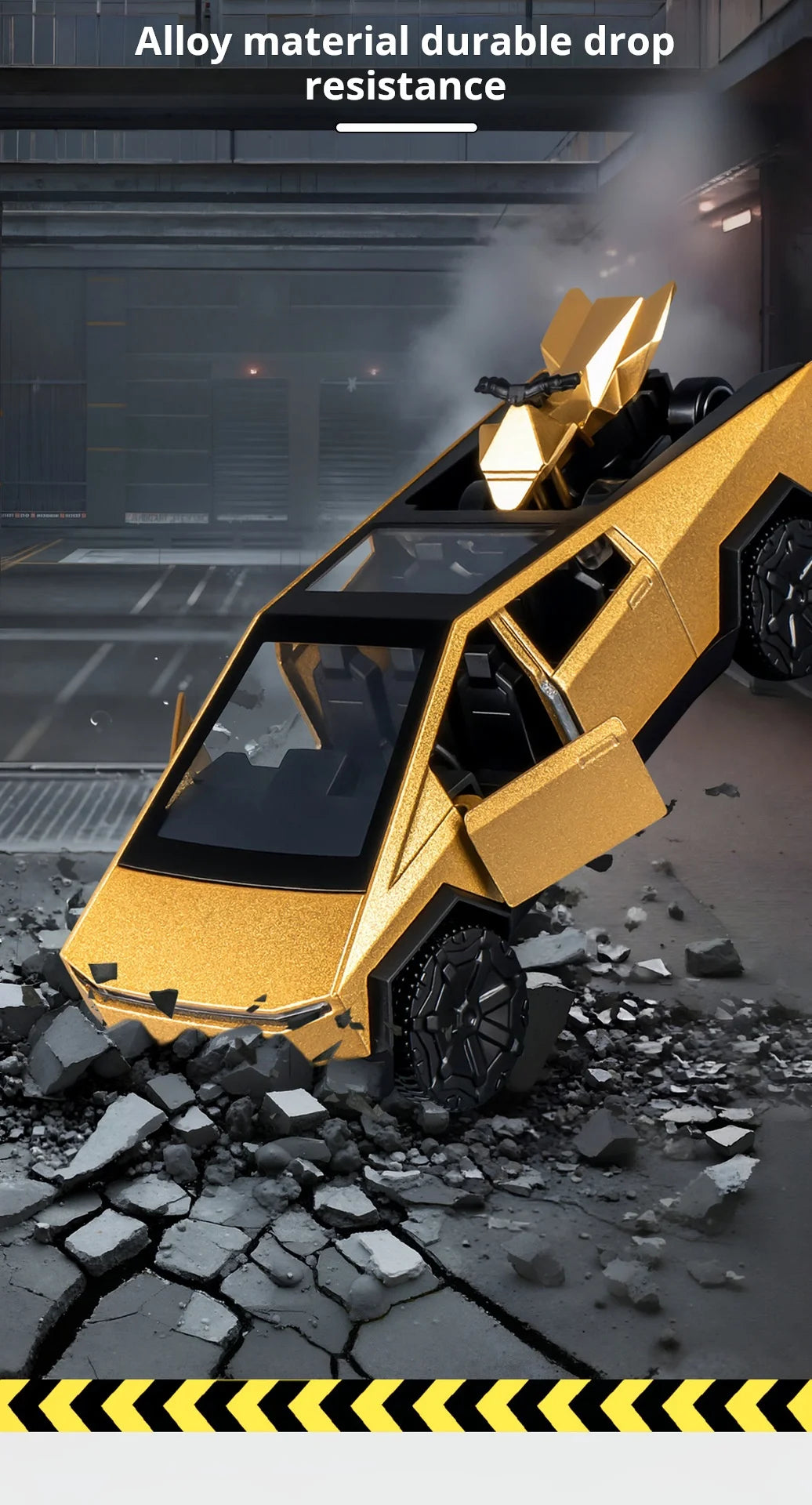 1:36 Cybertruck Toys Off Road Vehicle Die Cast Model Car Beach Motorcycle Hobby Collectible Birthday Gift For Boy.