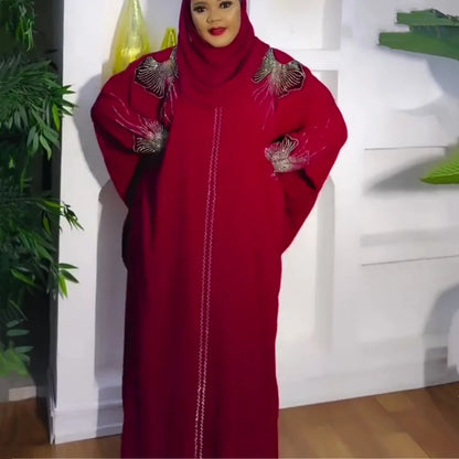 Abayas For Women Dubai Luxury 2025 African Muslim Fashion Dress Caftan Marocain Evening Party Dresses Boubou Robe Djellaba Femme.