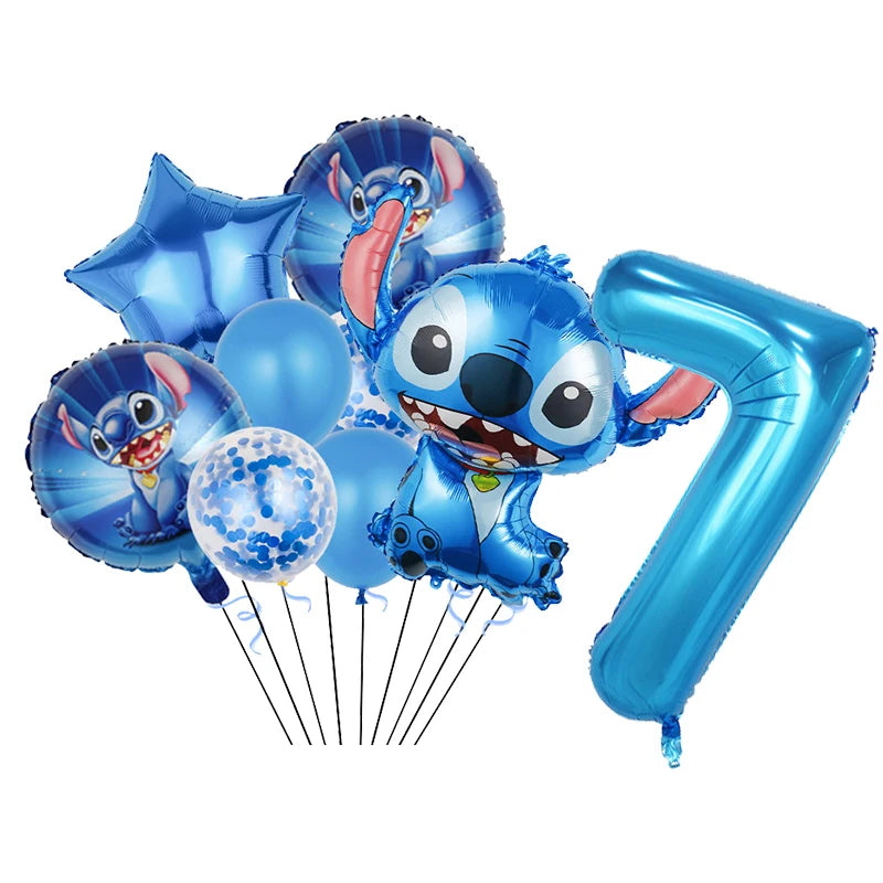 Disney Stitch Luftballons Partyzubehör Kinder Cartoon Lilo Stitch Thema Winkelballon Alles Gute zum Geburtstag Dekoration für Babyparty.