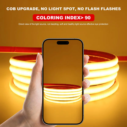 12V 24V COB Led Neon Strip Light Tape Waterproof IP68 320 LEDs Flexible Milk Tube Liner Lighting 10 Colors 0.5m 1m 2m 3m 4m 5m.