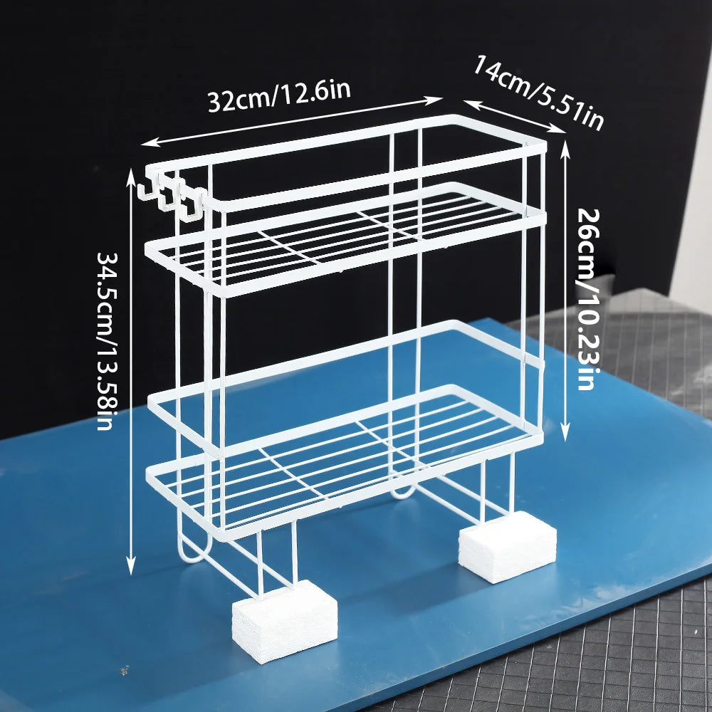 1 Stück Badezimmer-Einzel- und Doppelschicht-Toilettenpapierregal, multifunktionales Badezimmer-Lagerregal ohne Bohren, Badezimmerregal