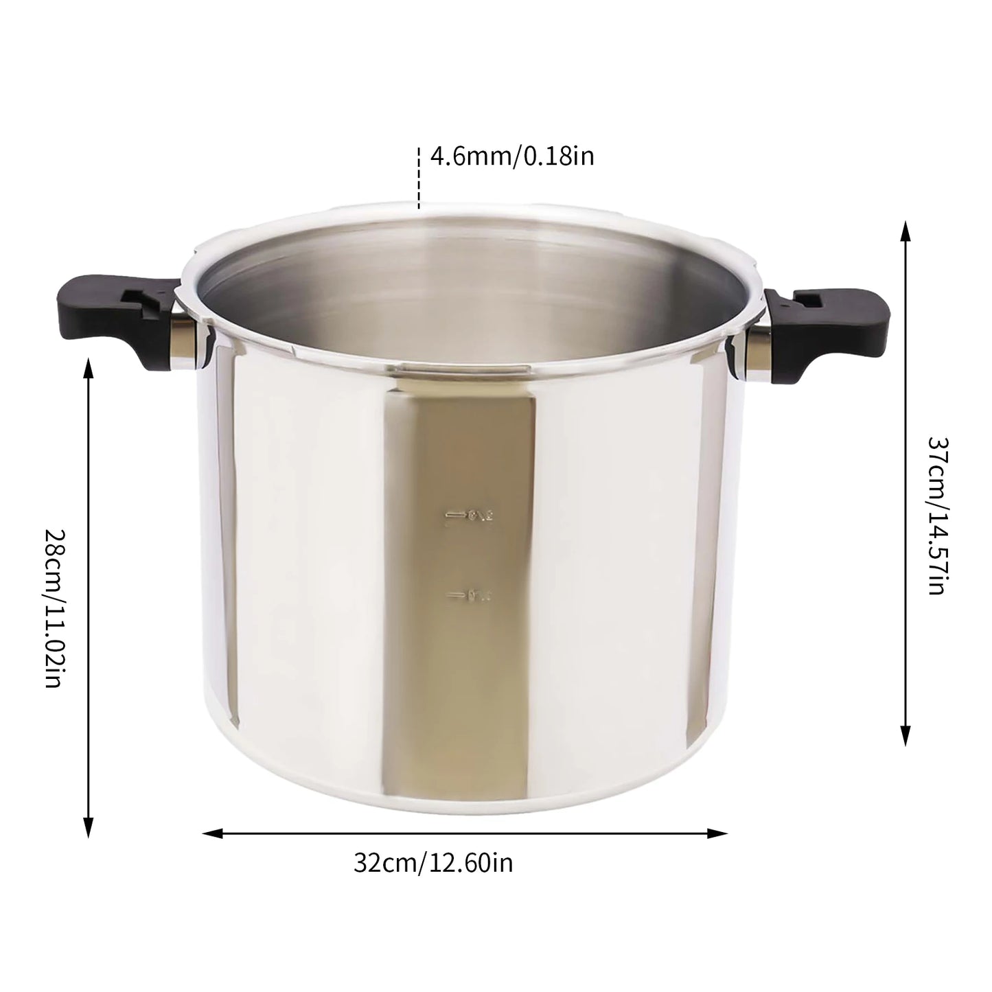 Thickened Stainless Steel Pressure Cooker With Spring Valve Safeguard Devices Gas Stoves Cooker Explosion-Proof Top Instant.