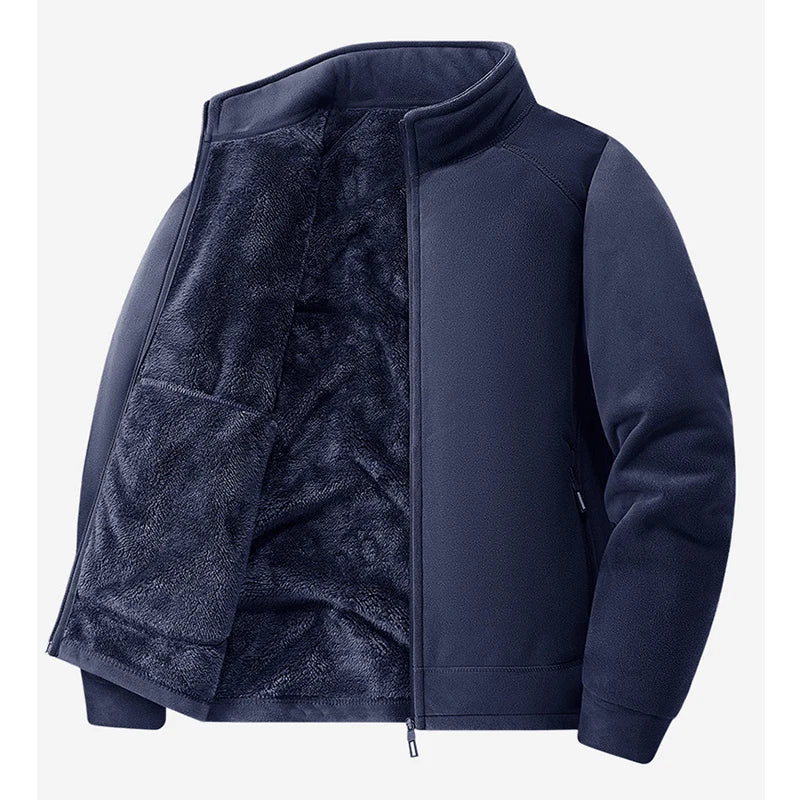 Winter Men Fleece Warm Jackets Mens Windproof Thick Jackets Parkas Coats Men Hooded Casual Outwear Jackets Male LZLLTT