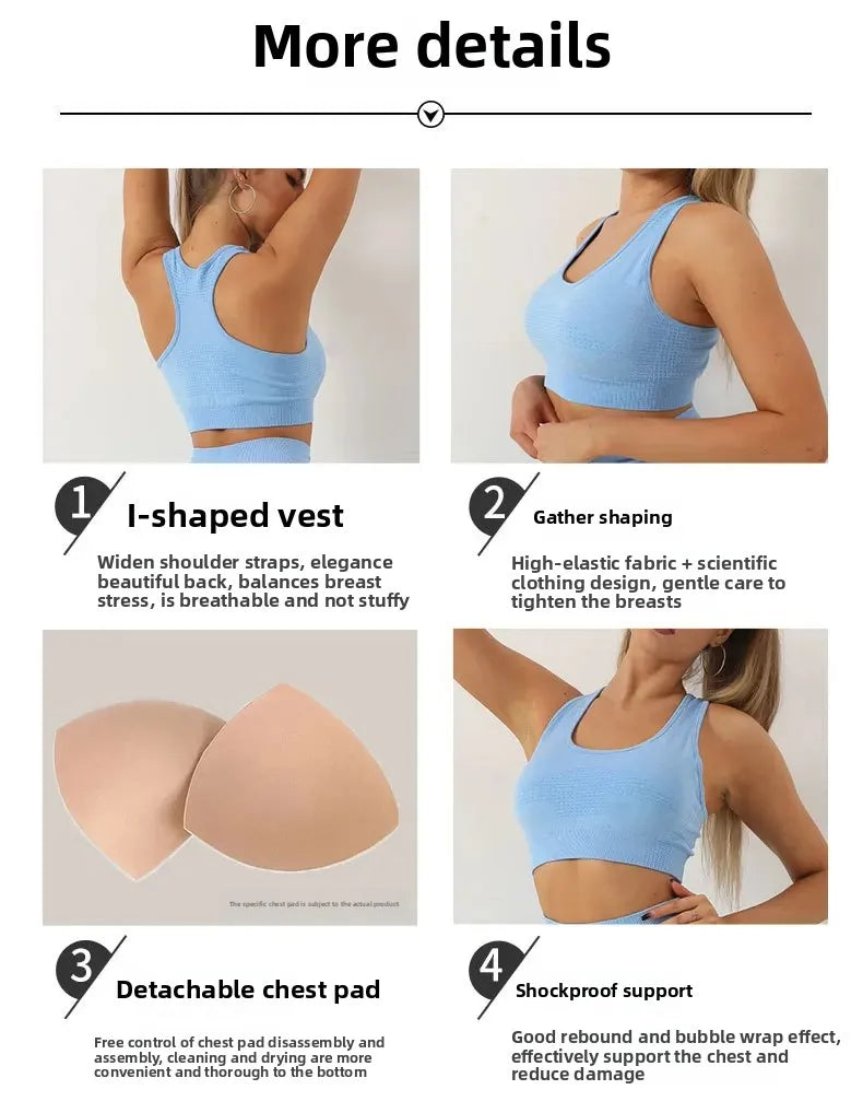 Seamless Dot Dot Yoga Suit High Waist Outdoor Sports Vest Running Quick Dry Top Fitness Yoga Pants Set Exercise Workout Clothes