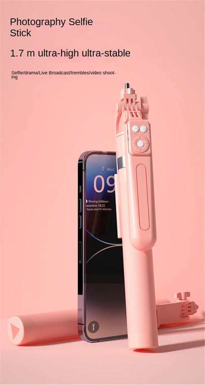 FANGTUOSI New Long Selfie Stick Tripod for Smartphone Live, Tripods Stand with Wireless Bluetooth shutter For Phone Camera Vlog.