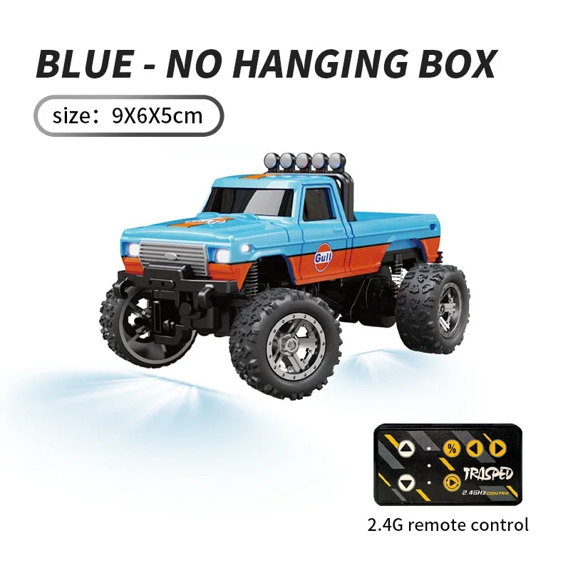RC 1/64 Speed Mini Off-Road Climbing Car Alloy Cool Appearance Light Shock Absorption With LED Light Toy For Children's Gift