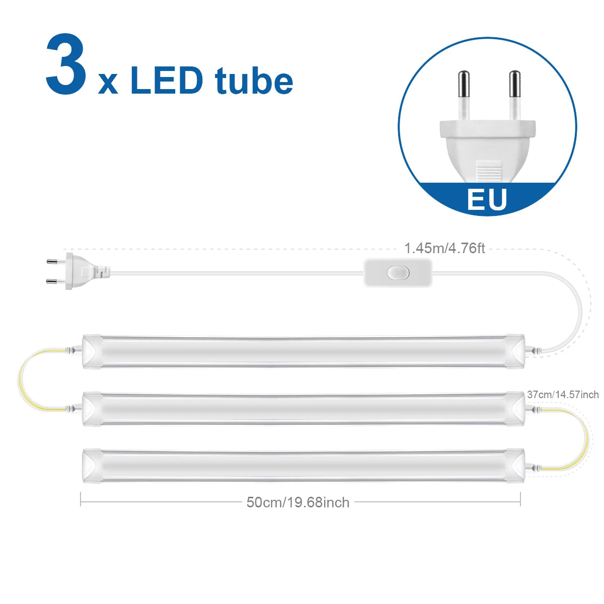 50CM Tube LED T5 15W/ T8 25W LED Bar Light Replace Fluorescent Tube Bulbs Cabinet Kitchen Wall Lamp Lighing -J