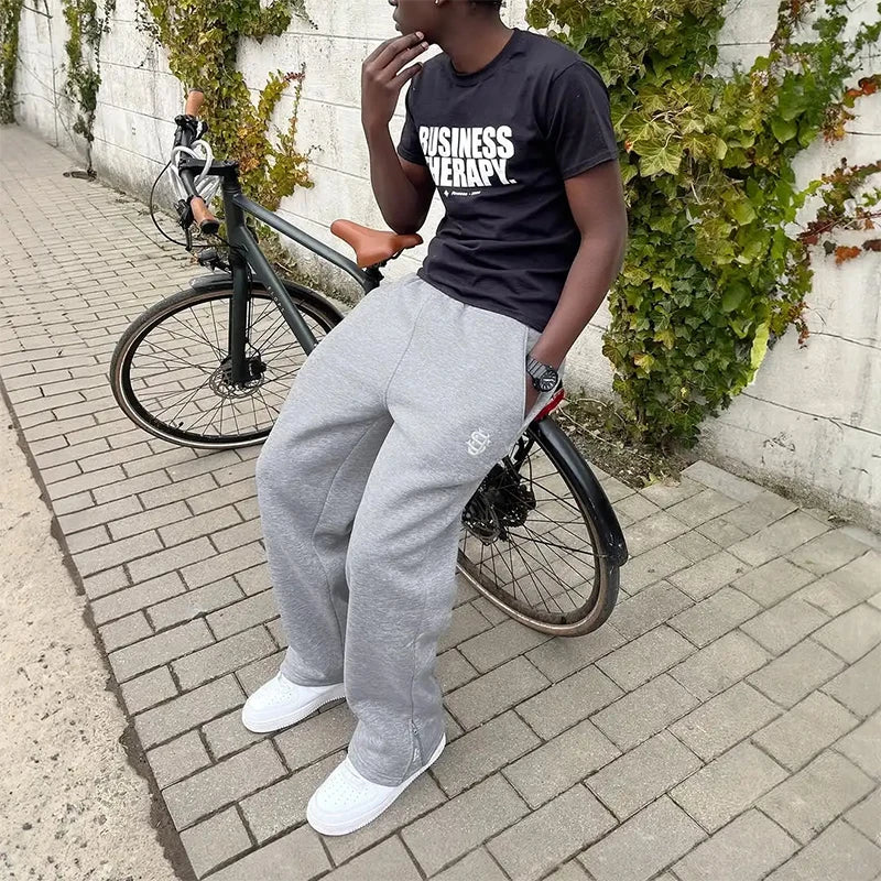 High Street Y2K Hosen Herren Casual Hosen Hoodie Sets Streetwear Gerade Jogginghose Lose Stickerei Hoodie Paar Trendy Anzug.