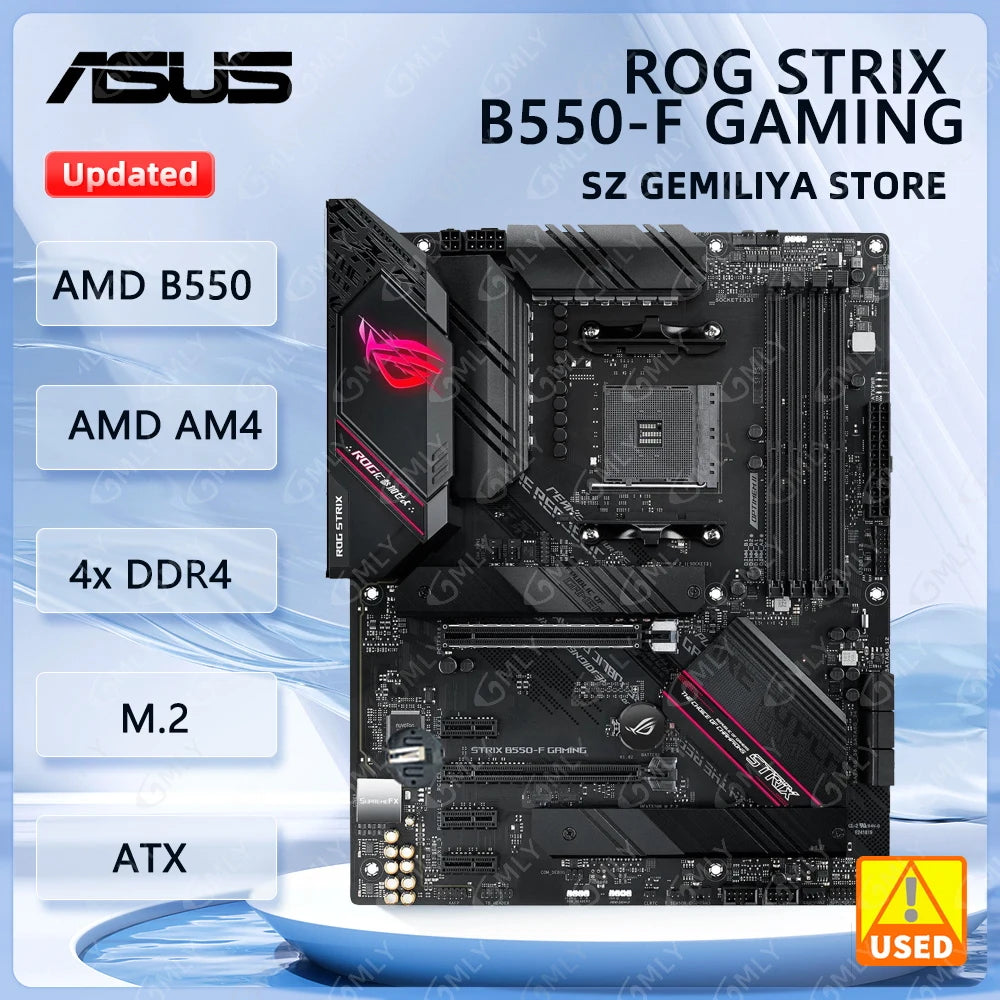 ASUS B550 Motherboard ROG STRIX B550-F GAMING Motherboard Socket AM4 DDR4 128GB support Ryzen 5 5600 Ryzen 7 5700 cpu.