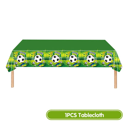 Fußball Geburtstag Dekoration Party Supplies Geschirr Luftballons Set Süßigkeiten Geschenkboxen Fußball Geburtstagsgeschenke Kinder Geburtstagsgeschenke