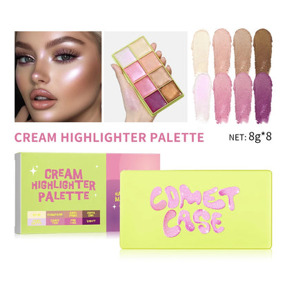 Curve Case Cream Eyebrow Cream Blush Highlighter Palette Matte Shimmer Finishes Shadow Tones Long-Lasting Cosmetics