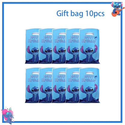 Disney Stich Geburtstag Party Dekorationen Blau Thema Geschirr Tischdecke Banner Hängende Spirale Für Kinder Event Liefert