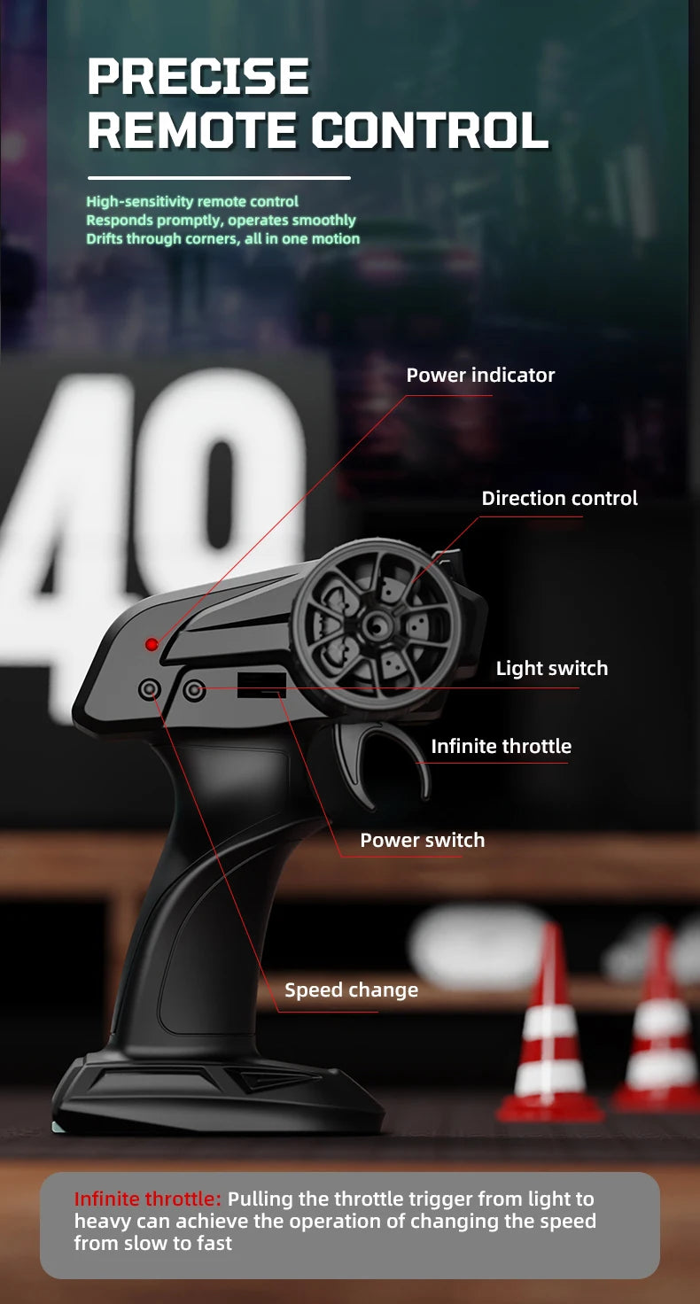 RC Car 4WD 1/24 Remote Control Cars 2.4G Radio High Speed Drift Racing High Speed Truck RTR Vehicle Toy Gift for Kids Children.