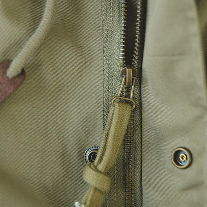 Maden Men's Thick Hooded M-51 Fishtail Cotton Coat Plus Velvet Parka Jacket Green Windbreaker Winter Autumn Men Trench Coat.