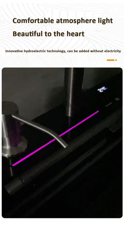 Blue Whale Arowana Multifunctional Kitchen Sink Single Bowl Nano Black Honeycomb LED Digital Display Stainless Steel for Home