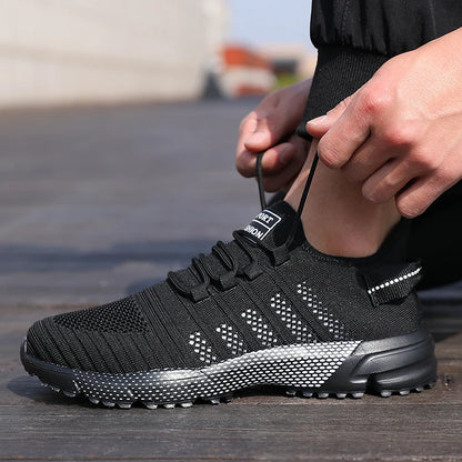 Männer Casual Turnschuhe Mesh Leichte Atmungsaktive Weiche Sohlen Laufschuhe Slip-on Männlichen Wohnungen Müßiggänger Schuh Trainer Zapatos hombre