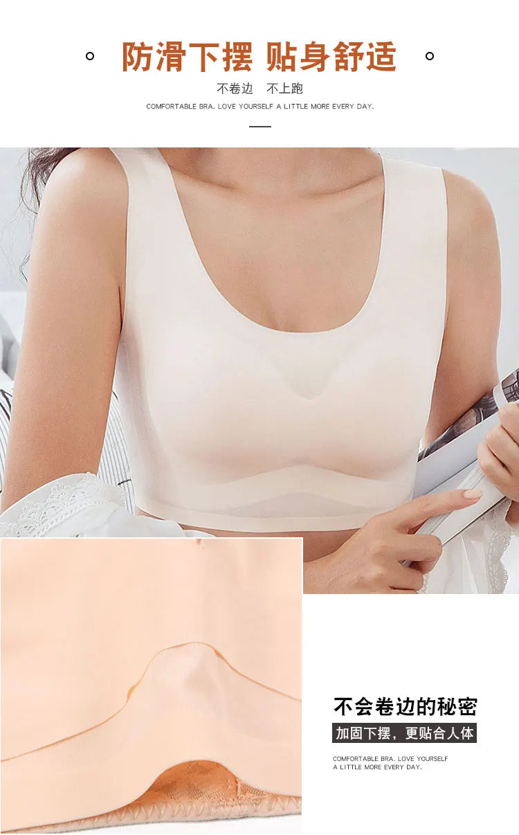 Big Size M-5XL 6XL 7XL Vest Bra Seamless Intimate Sexy Sleeping Bra For Women Soft Comfortable Sleep Active Bra Sport Bra 7XL BH