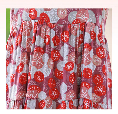 Neue Mode Lässig 2025, Sommer Elegante Kleider Für Frauen Oansatz Druck Vintage Ärmelloses Kleid Lose Frauen Kleidung.