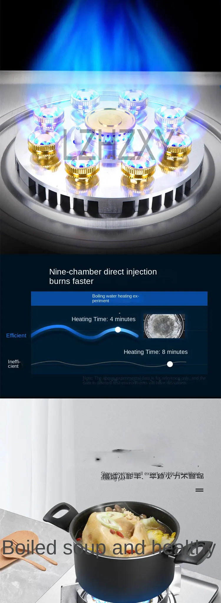 Gas Stove Single Stove Household Desktop Liquefied Gas Natural Gas Stove Embedded Stainless Steel Fierce Fire Stove Gas Cooker.