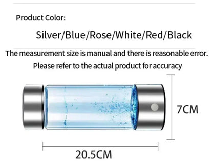 Rich Hydrogen Water Cup Portable Hydrogen Water H2 Generator Alkaline Maker Ionizer Bottle Super Antioxidan Titanium Filter.
