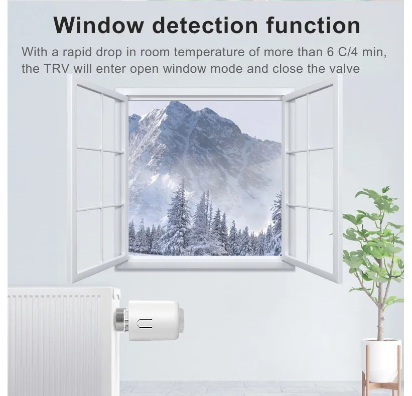 Tuya ZigBee Thermostat Radiator Actuator,Smart TRV Thermostatic Valve Temperature Controller Support Alexa Google Home.