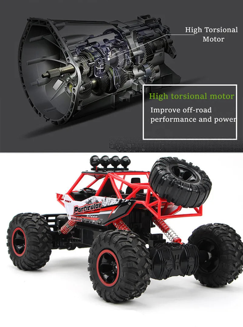 4WD RC Car 1:12 / 1:16 Off-Road All Terrains Remote Control Cars Radio Control Buggy Truck Racing Drift with Led Light Toys Gift.