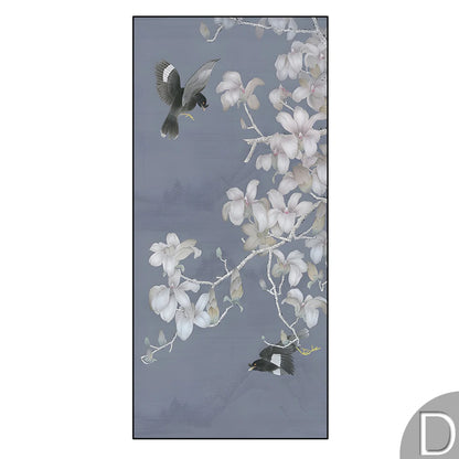 Chinese Simple Ink Art Canvas Poster Flower And Bird Wall Painting Prints Pictures Bedroom Corridor Living Room Decoration Mural.