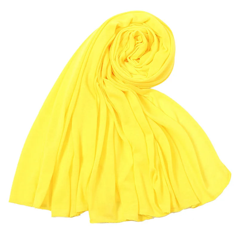 Hot Muslim Fashion Woman Soft Hijabs Scarf Shawl Plain Cotton Jersey Scarves Turban Women Long Shawls Head Wrap Headband Abaya.