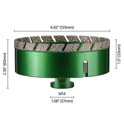 6–130 mm M14-Gewinde, trocken, vakuumgelöteter Marmor, Mauerwerk, Lochsäge, Öffner, Diamantbohrkrone für Keramikfliesen, Granit, Marmor