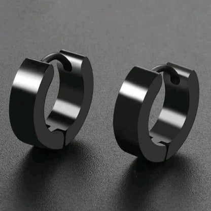 1 /11 Pairs Punk Stainless Steel Stud Earrings Black Earrings Set For Men Women Vintage Hip Hop Piercing Ear Jewelry Accessories.