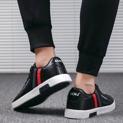 High Quality Men Sneakers Leather Outdoor Casual Shoes Lace-up Hot Sale Mens Vulcanized Shoes Trendy Men Shoes New Tenis Hombres.