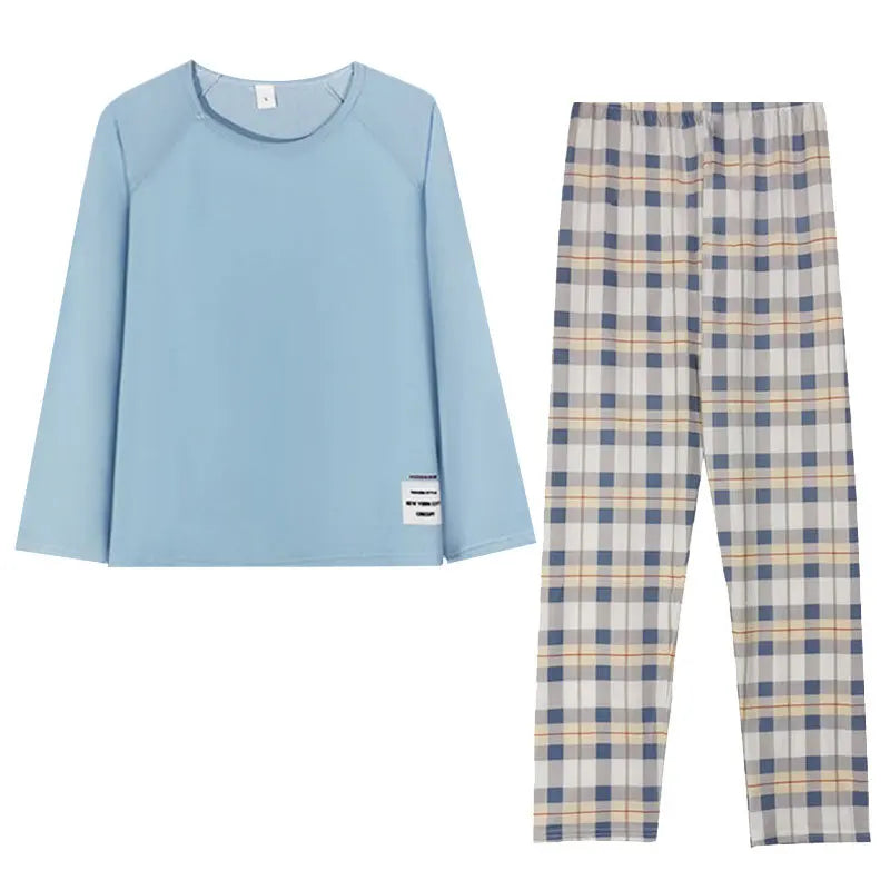 Frauen Frühling und Herbst Pyjamas Loungewear Set frauen Langarm Neue Koreanische Mode Casual Plaid frauen Loungewear Set.