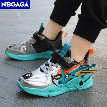 Kids Casual Shoes Boys Leather 5-15y Children Tennis Fashion Sneakers Toddlers Outdoor Cartoon Size 28-39.