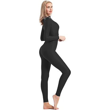 Unisex  Turtleneck Unitard Full Body Leotard  Long Sleeve Yoga Bodysuit Women Catsuit Daily Fitness Wear Cosplay Suits.