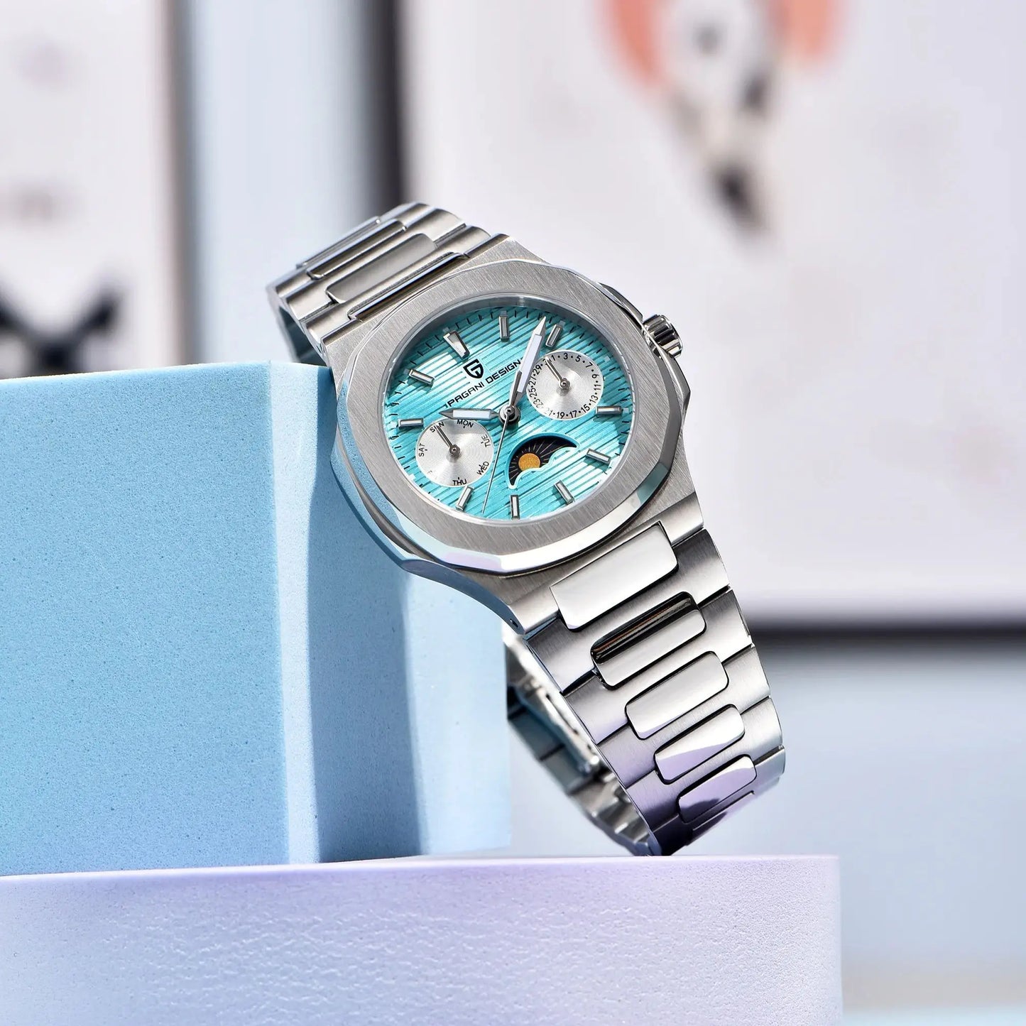 PAGANI DESIGN  Women's Watches Luxury Quartz Watch For Women Multifunctional Chronograph Moon Phase Automatic Date Ladies Watch.