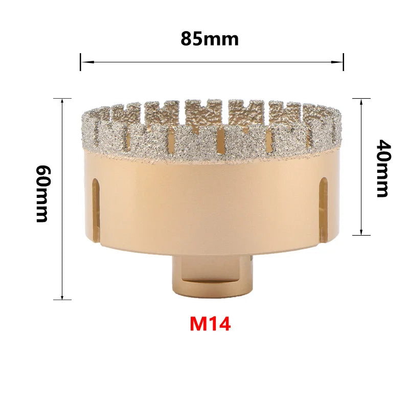 6mm-120mm M14 Gewinde Gelötete Diamantkernbohrer Lochsäge Keramikfliesen Granit Marmor Lochöffner Werkzeuge Trockenbohrer