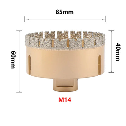 6mm-120mm M14 Gewinde Gelötete Diamantkernbohrer Lochsäge Keramikfliesen Granit Marmor Lochöffner Werkzeuge Trockenbohrer