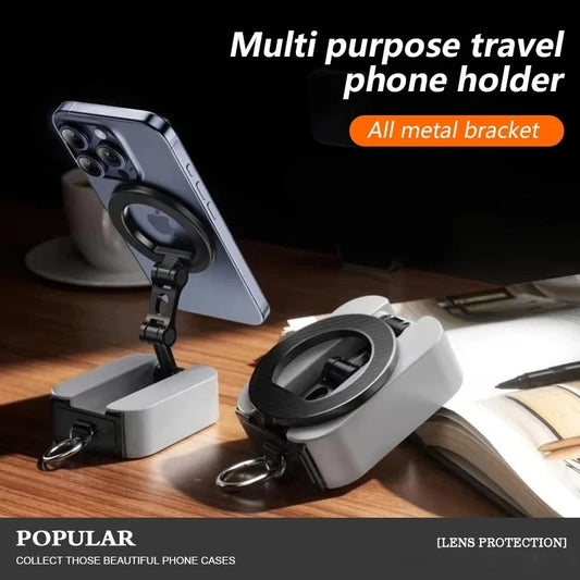 2026 Magnetic Phone Holder Airplane High Speed Rail Stand Portable Desktop Multi functional Travel Fitness Vlog Kitchen Live.