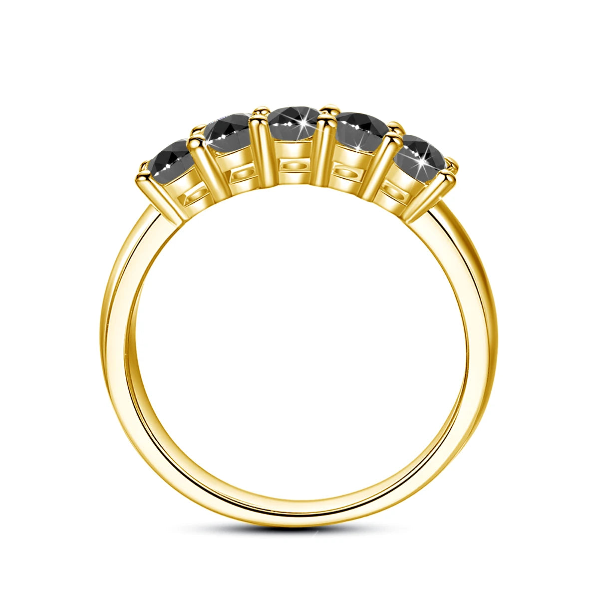 14K Gold Filled Pink Moissanite Rings 5 Stone D VVS1 for Women Man with 1/20th 14 Karat Gold Engagement Wedding Jewelry.