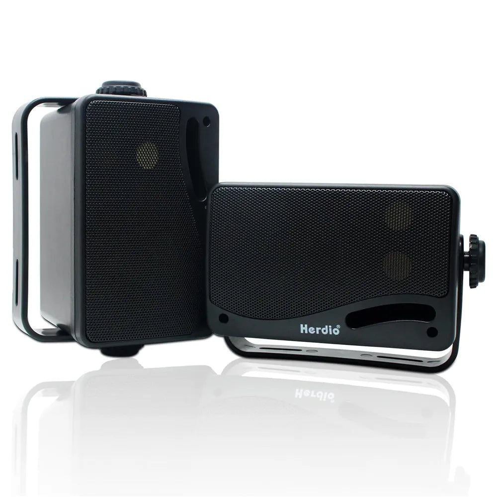 Herdio 3.5" Outdoor Bluetooth Speakers Waterproof 200W 3 Way Upgrade Premium Wall Mount Speakers Durable Mountable Loud Sound.