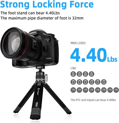 Fotopro Desktop Mini Tripod, Aluminum Alloy Compact Camera Tripod with Ball Head 1/4 Inch Screw for Phone DSLR.