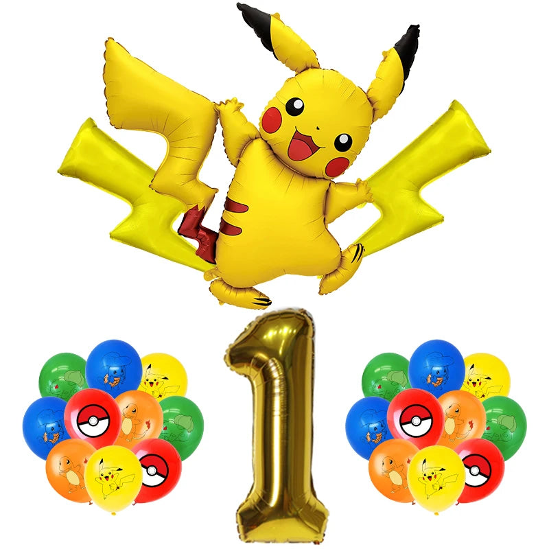 Pokemon Geburtstag Party Dekoration Neue Ligntning Pikachu Ballon Kid Event Liefert Einweg Geschirr Banner Hintergrund Platte