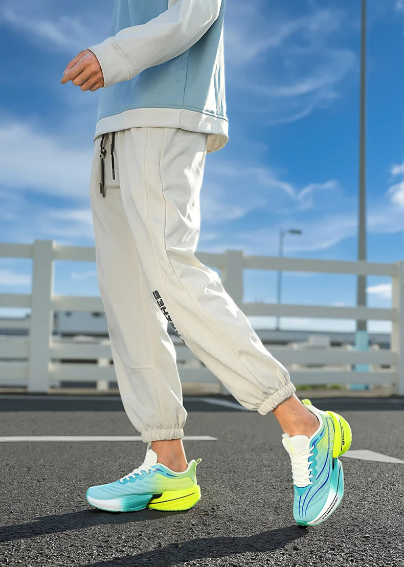 Men's Running Shoes Carbon Plate Racing Marathon Athletic Shoes Cushioned Comfortable Road Sneakers Teenage Training Shoes