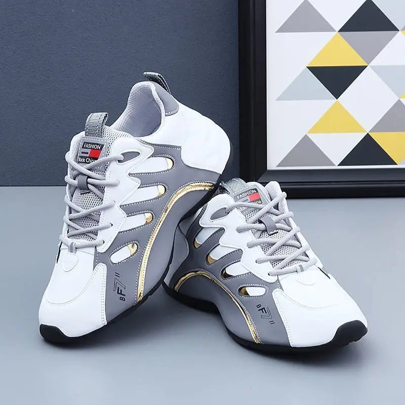 Luxury Men's Sneakers High Quality Leather Casual Shoes for Men Fashion All-match Sport Shoes Platform Comfor Men Running Shoes.
